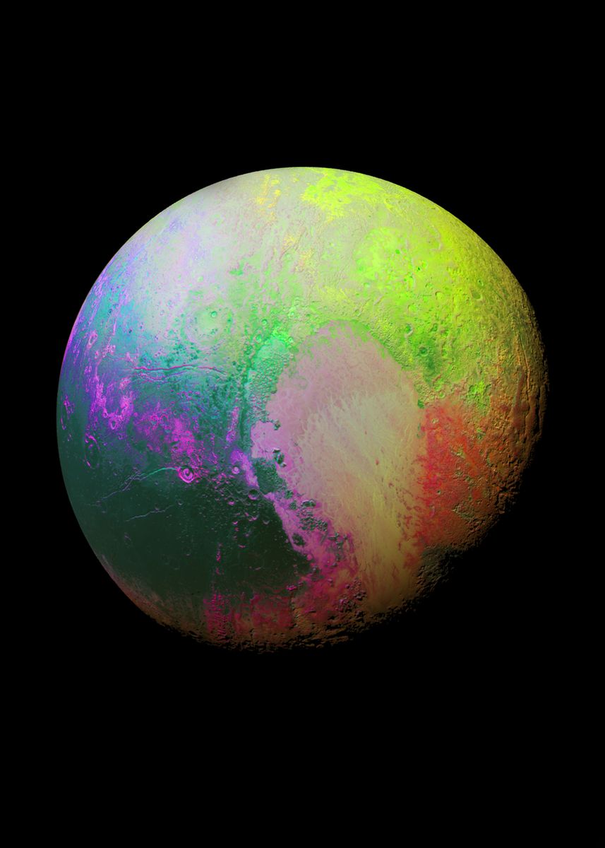 'Psychodelic Pluto' Poster by NASA  | Displate