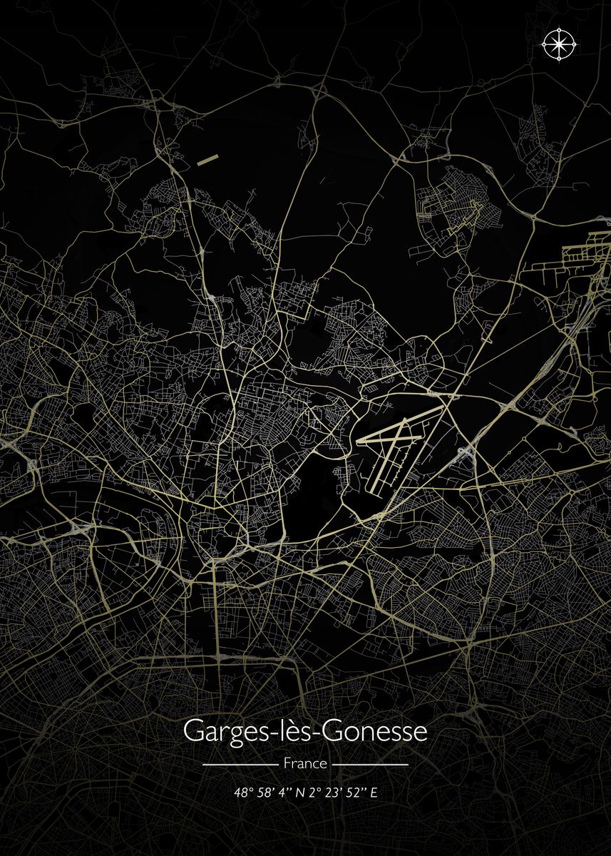 'Garges les Gonesses' Poster, picture, metal print, paint by