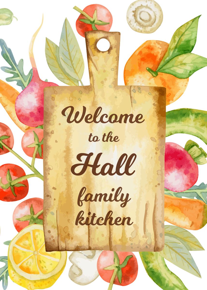 'Hall Family Kitchen' Poster by Go Fonix Displate