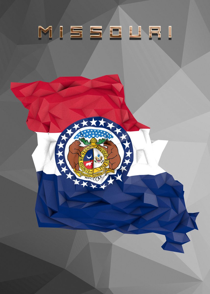 'Missouri State Map' Poster, picture, metal print, paint by Five Senses ...