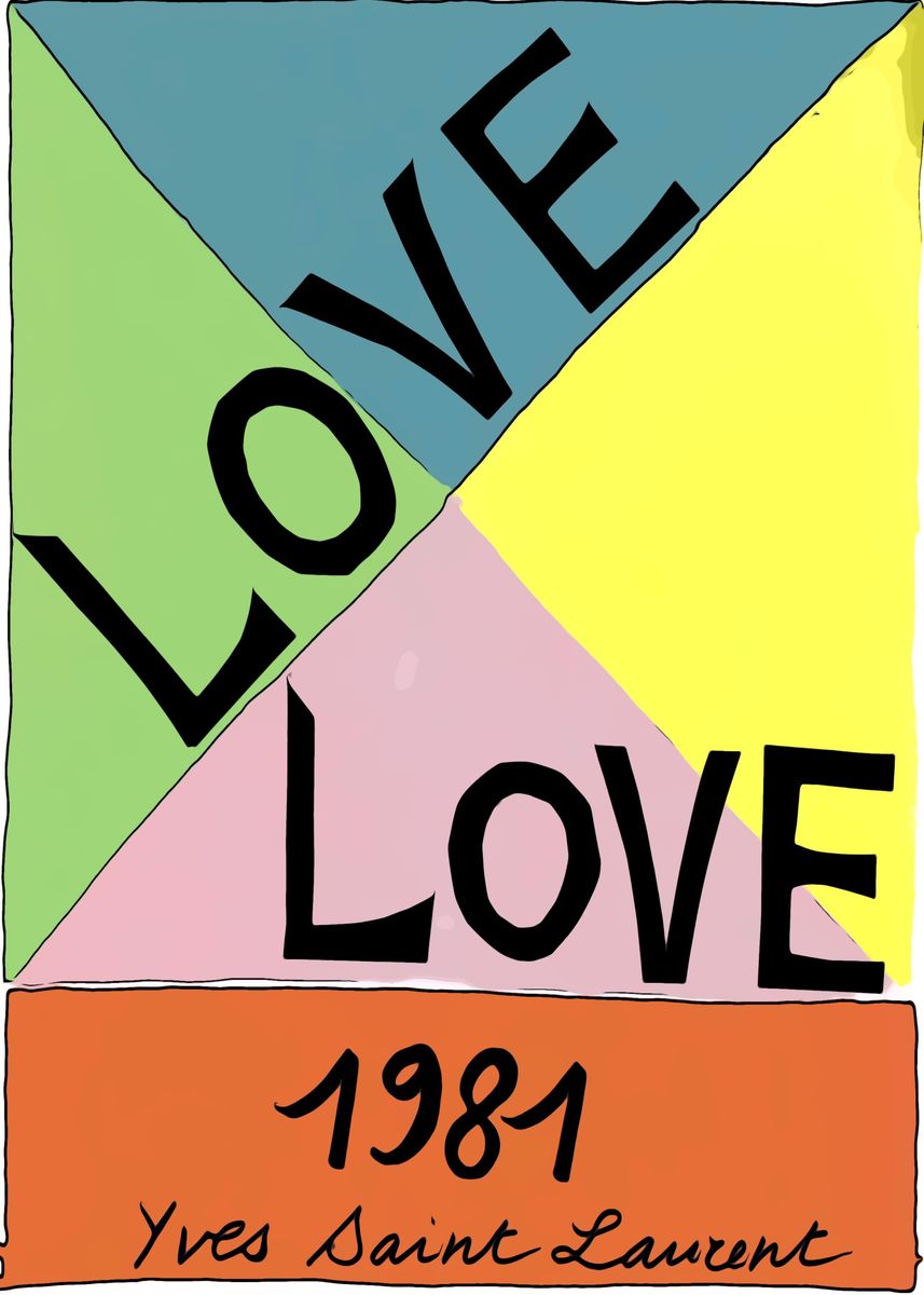 Yves st shop laurent love posters