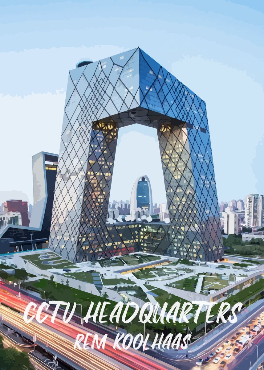'CCTV Headquarters' Poster by Evan DARDIOTIS Displate