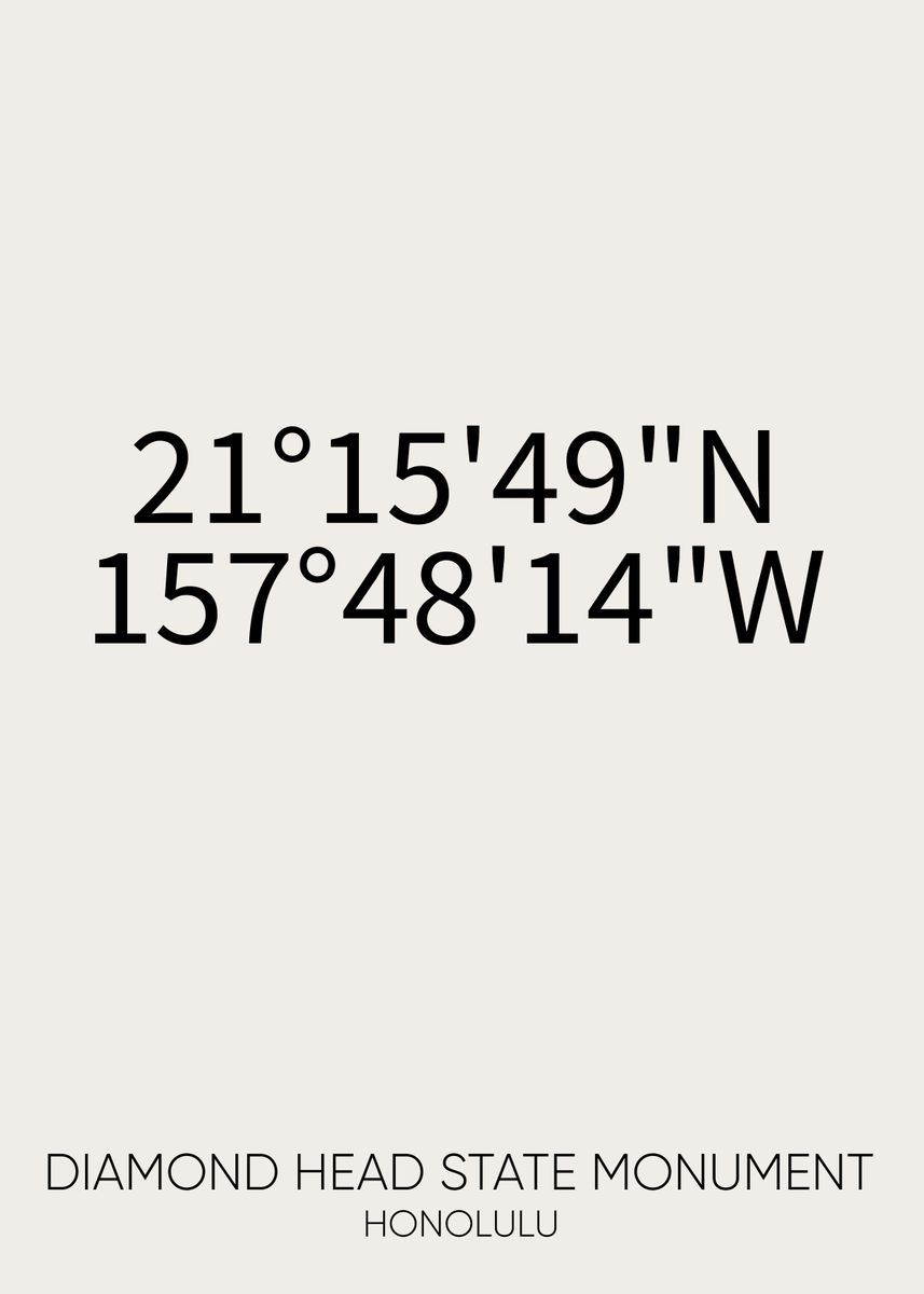 'Diamond Head Hawaii' Poster by SplashDesign Displate