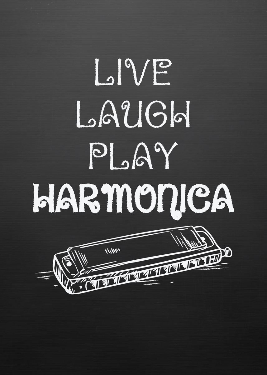 'Harmonica Blues Musician' Poster by Biglui Displate
