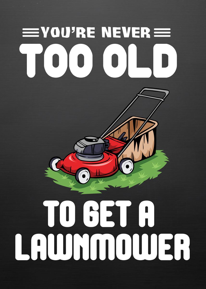 'Lawn Mowing Funny Mower' Poster by Biglui Displate