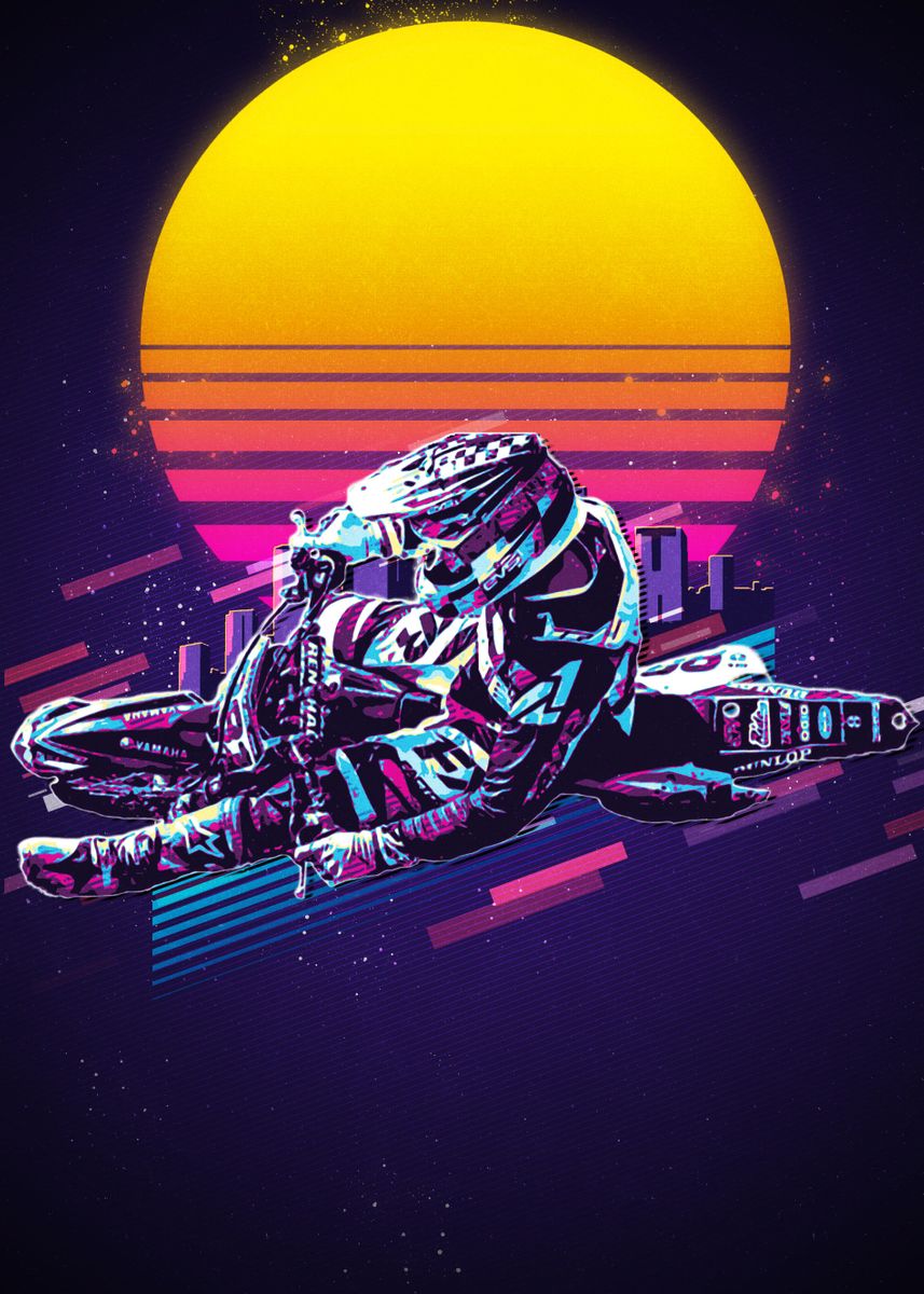 'supermoto racing' Poster, picture, metal print, paint by arif purnomo ...
