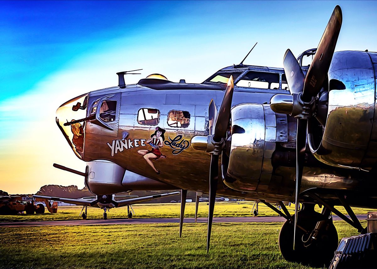 'B25 Yankee Lady' Poster by Donma Art | Displate