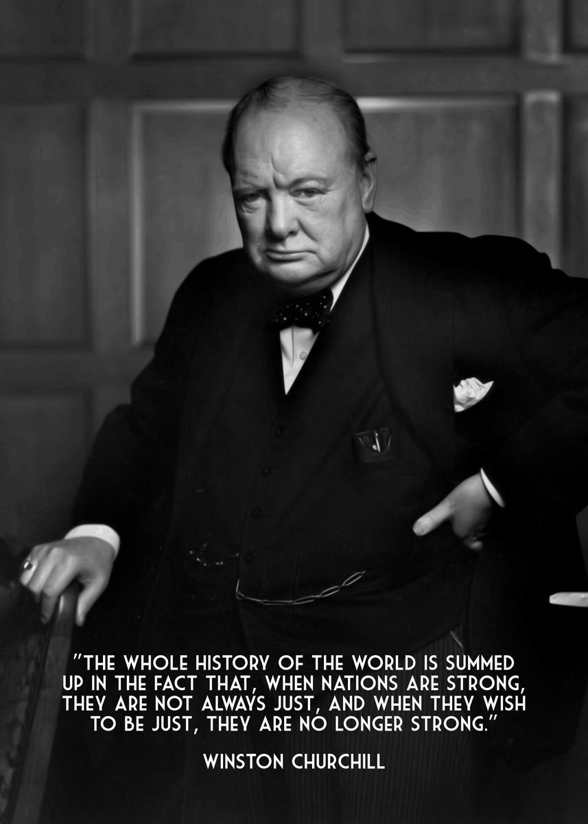 'WINSTON CHURCHILL STRONG' Poster, picture, metal print, paint by ...