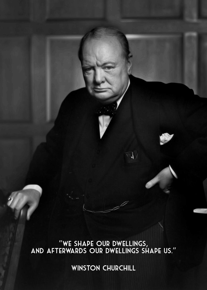 'WINSTON CHURCHILL DWELLING' Poster, picture, metal print, paint by ...