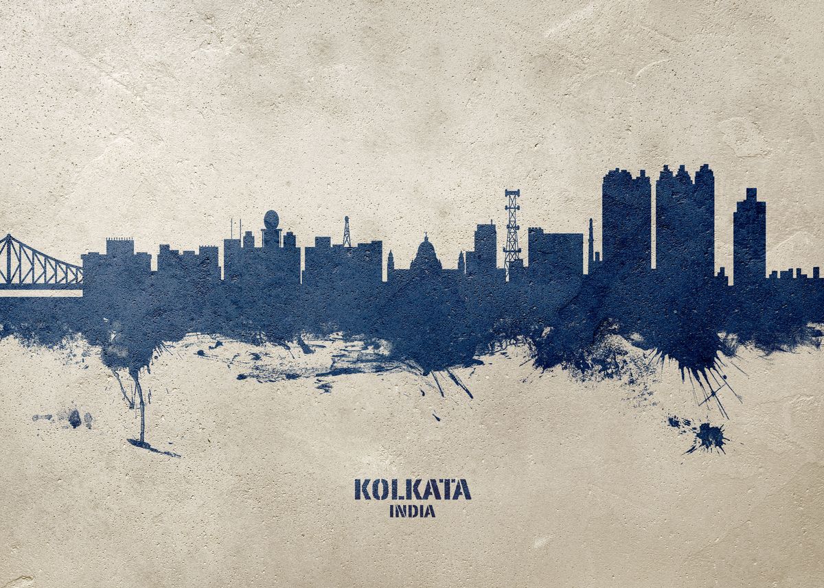 'Kolkata Skyline India' Poster by Michael Tompsett Displate