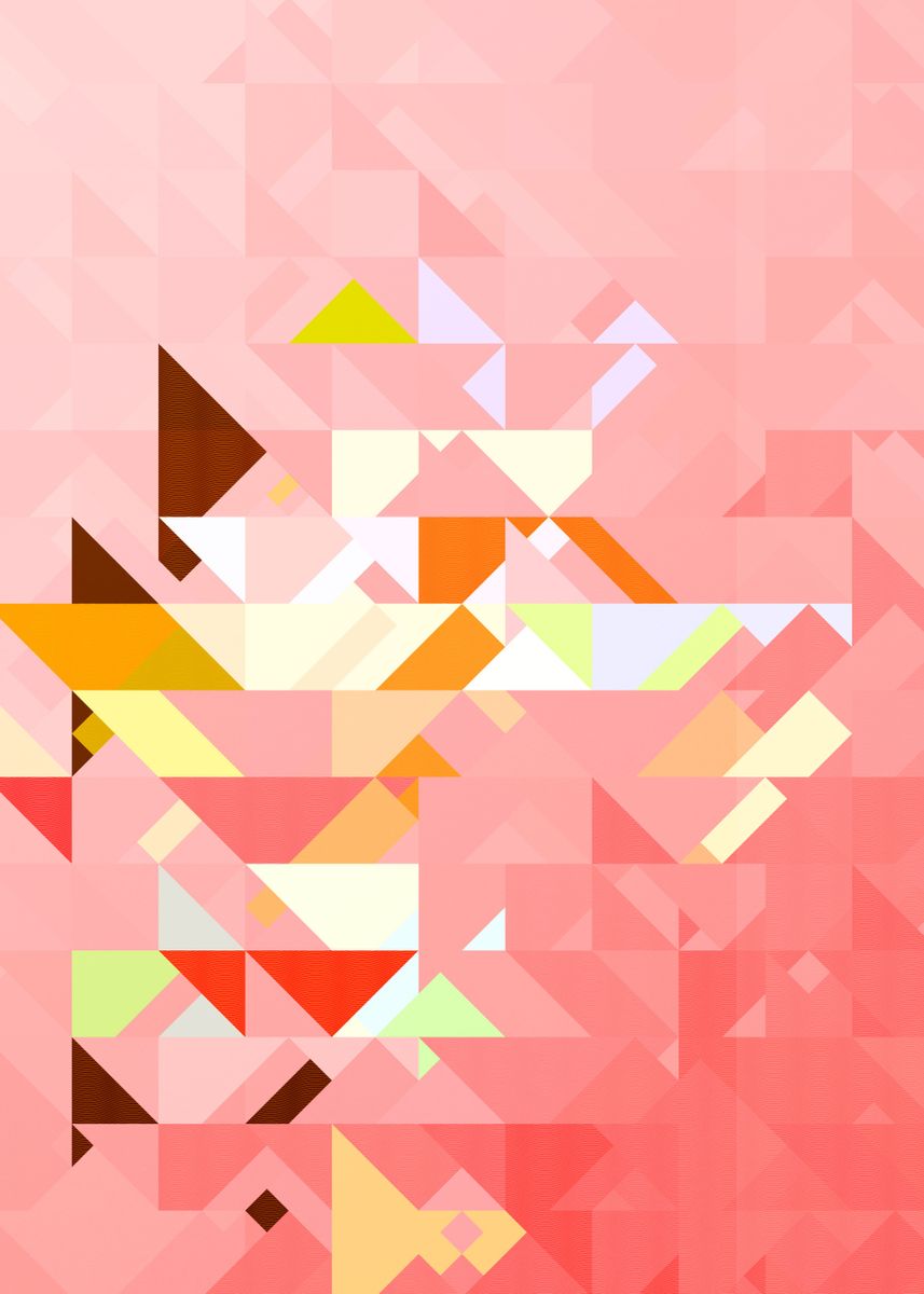 'Triangle Geometric Artwork' Poster by Holy Rock Design | Displate