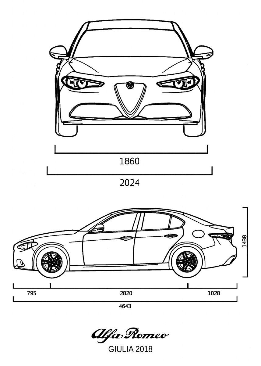 'BNW Alfa Romeo Giulia 2018' Poster, picture, metal print, paint by ...