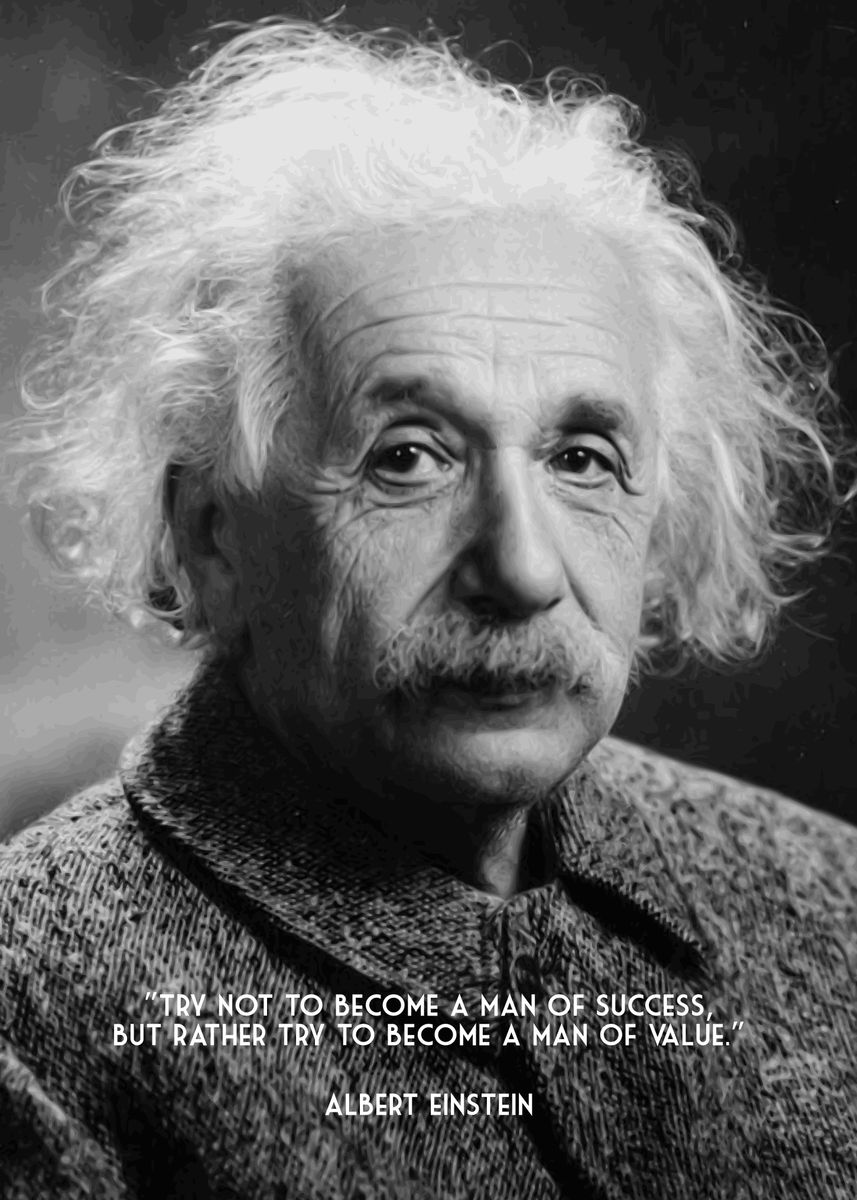 'EINSTEIN Values' Poster, picture, metal print, paint by Atomic Chinook ...