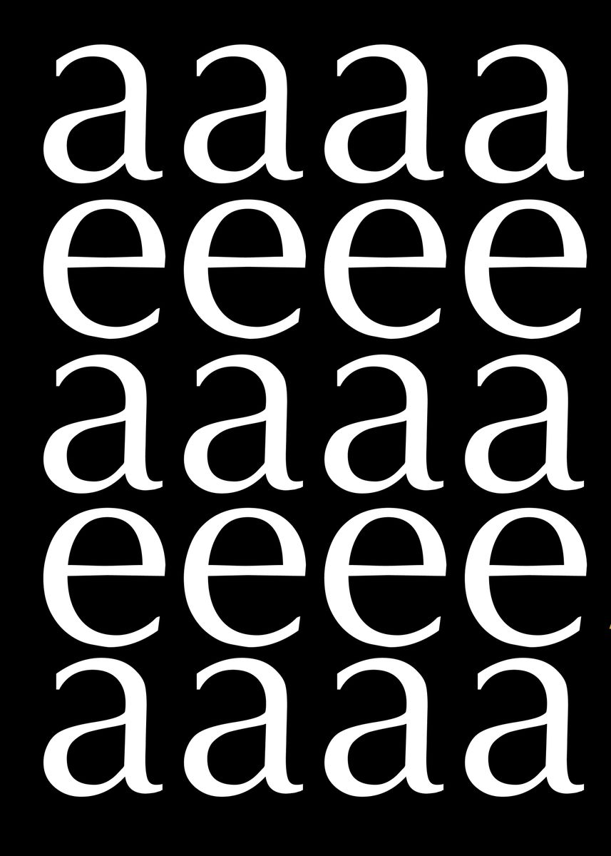 'a and e' Poster by Haruka Studio | Displate