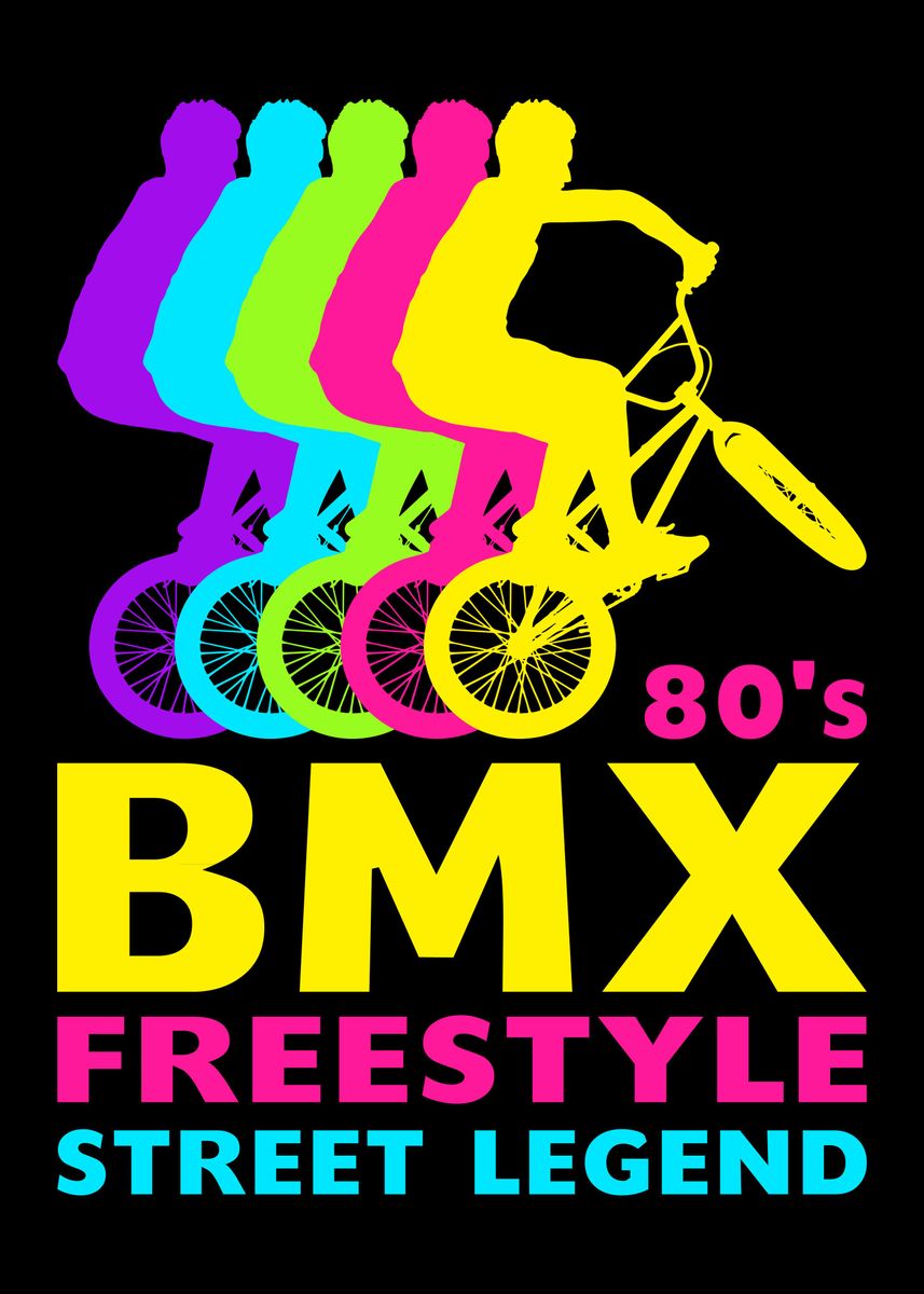 '80s BMX Street Legend' Poster, picture, metal print, paint by Inspired ...