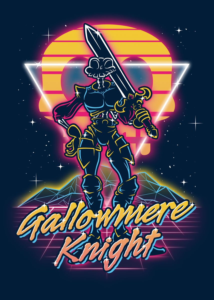 'Retro Gallowmere Knight' Poster, picture, metal print, paint by Olipop ...