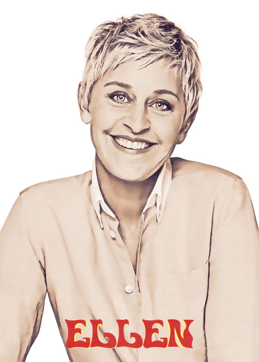 'Ellen DeGeneres' Poster, picture, metal print, paint by Anxhela Sufa | Displate