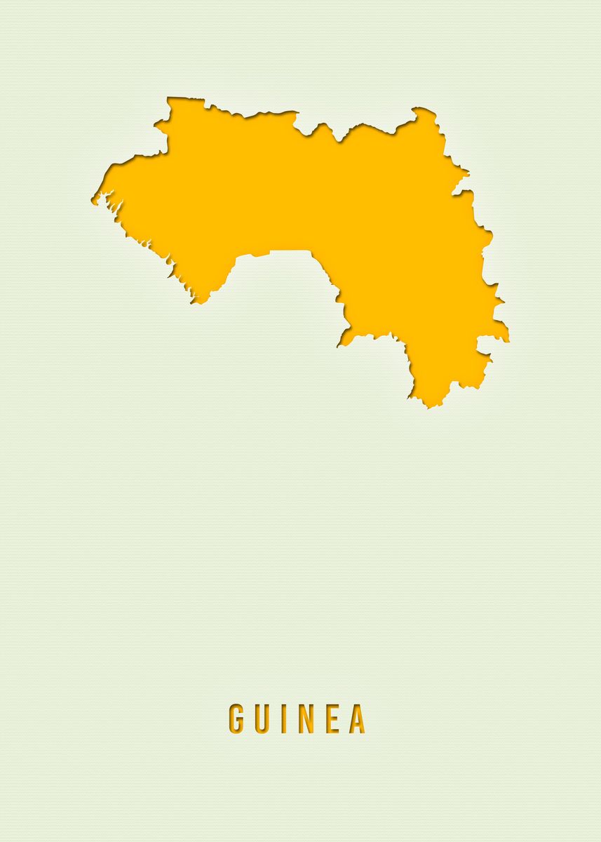 'MAP OF GUINEA' Poster by Zero Nine | Displate