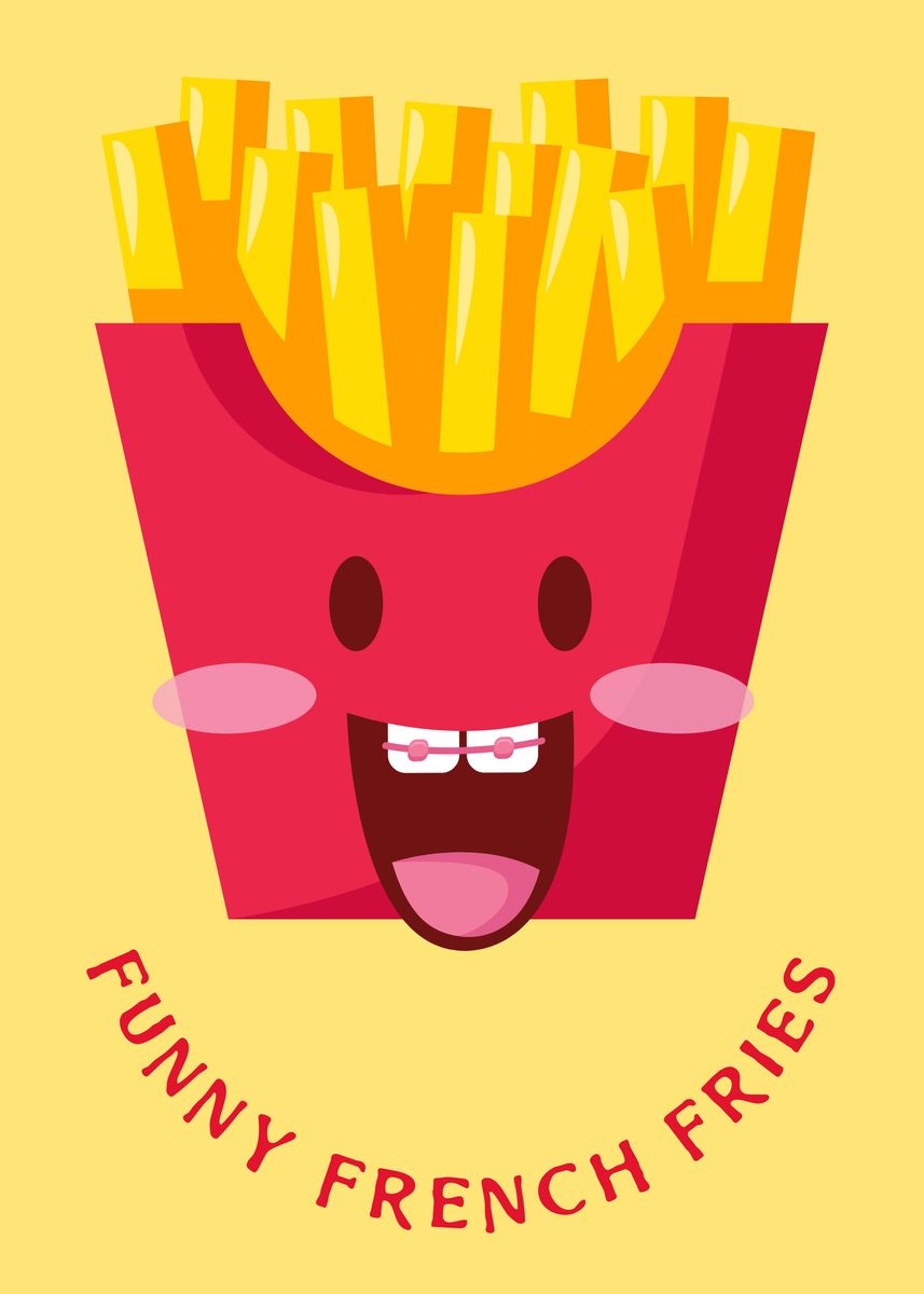 'Funny French fries' Poster by Max Ronn | Displate