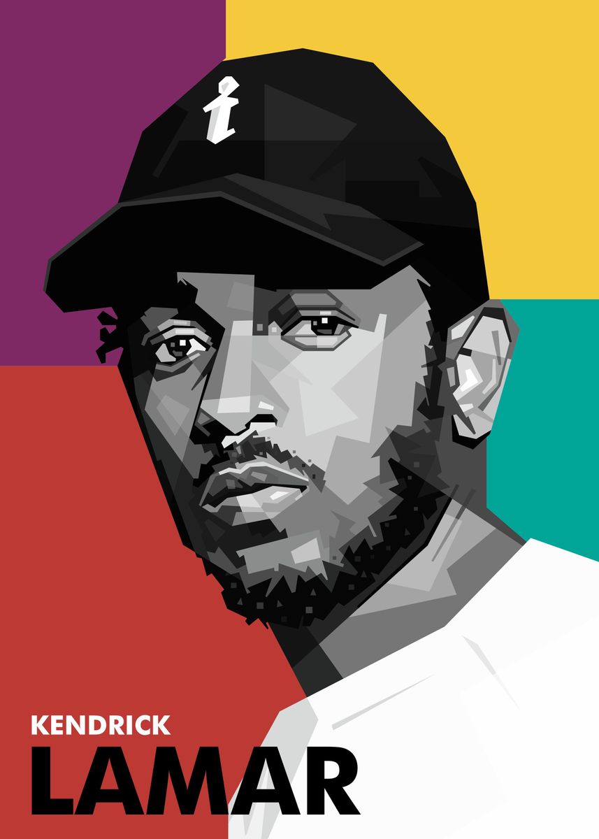 'Kendrick Lamar bw' Poster, picture, metal print, paint by Yusuf Dedi ...