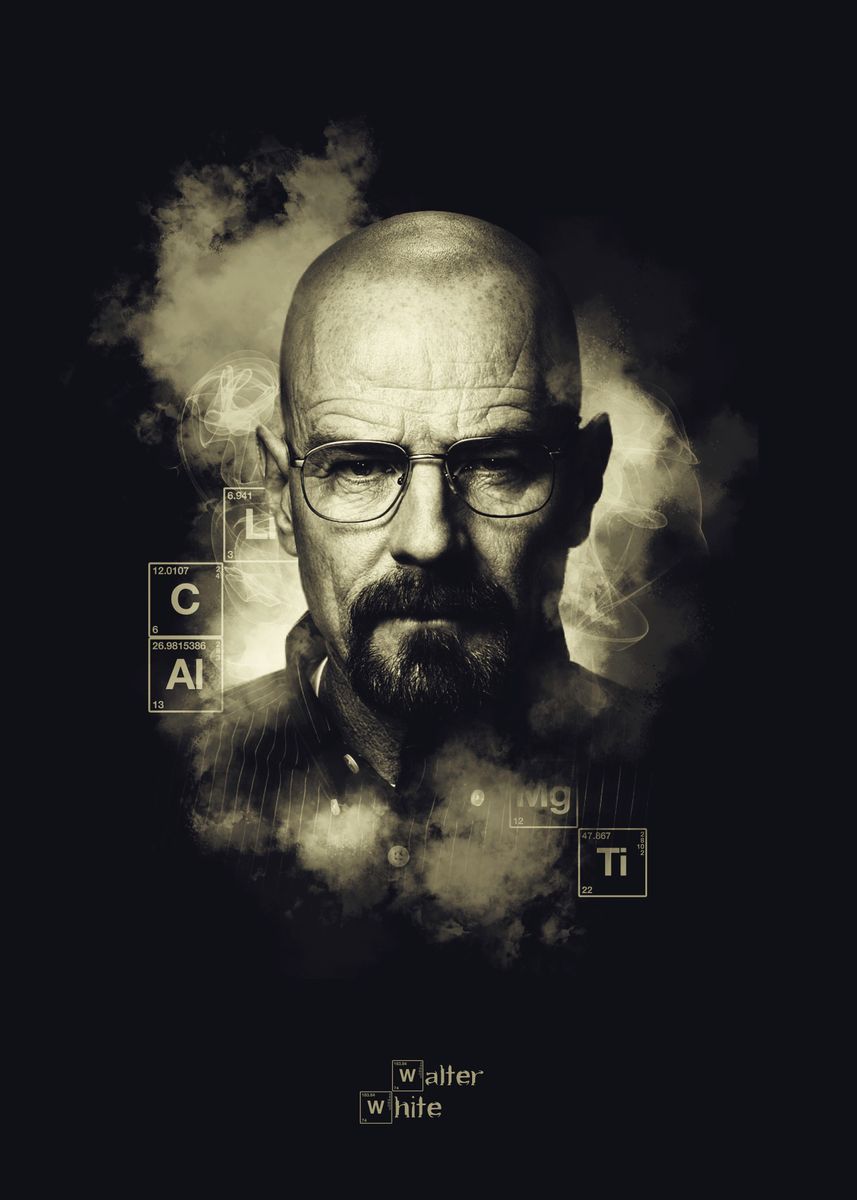 'Walter White' Poster, picture, metal print, paint by Mapsters | Displate