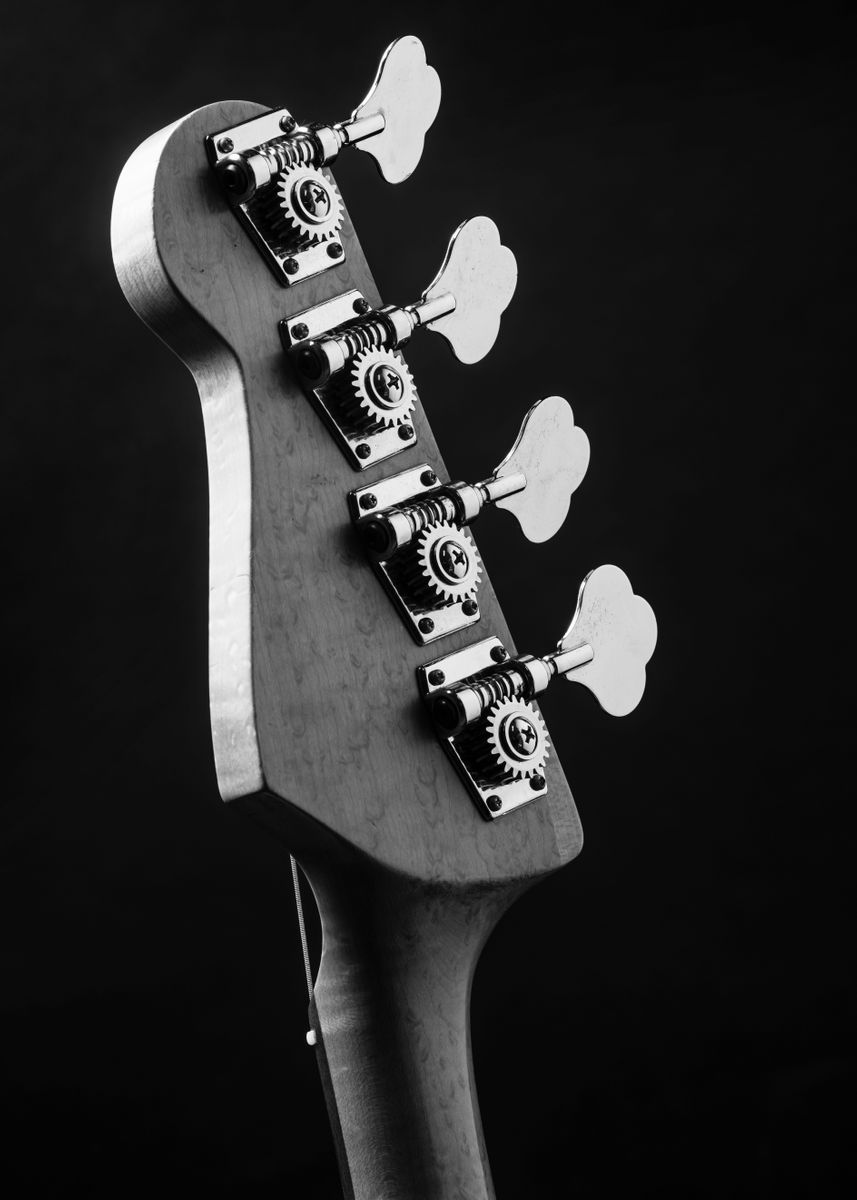 'Bass guitar headstock' Poster by Ron Sumners Displate