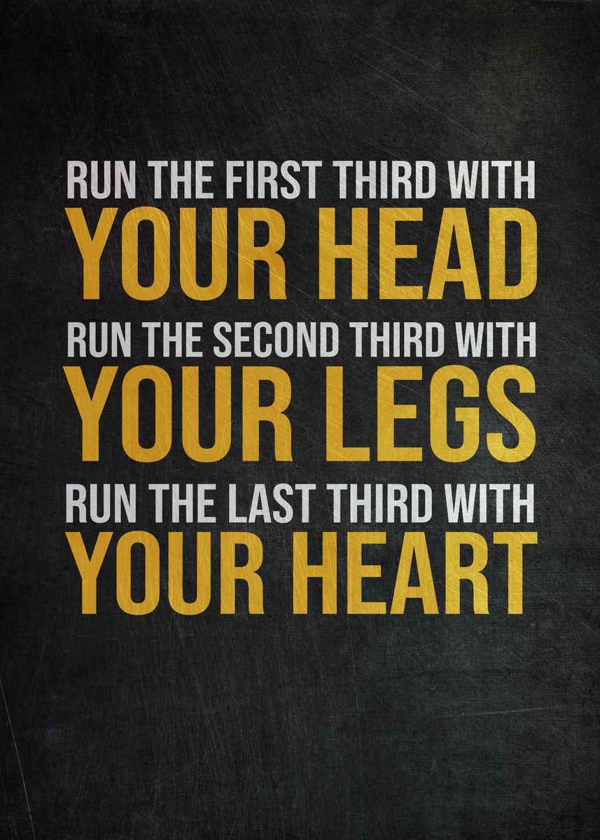 rytme Forvirre impuls 'Marathon Motivation' Poster by PosterWorld | Displate