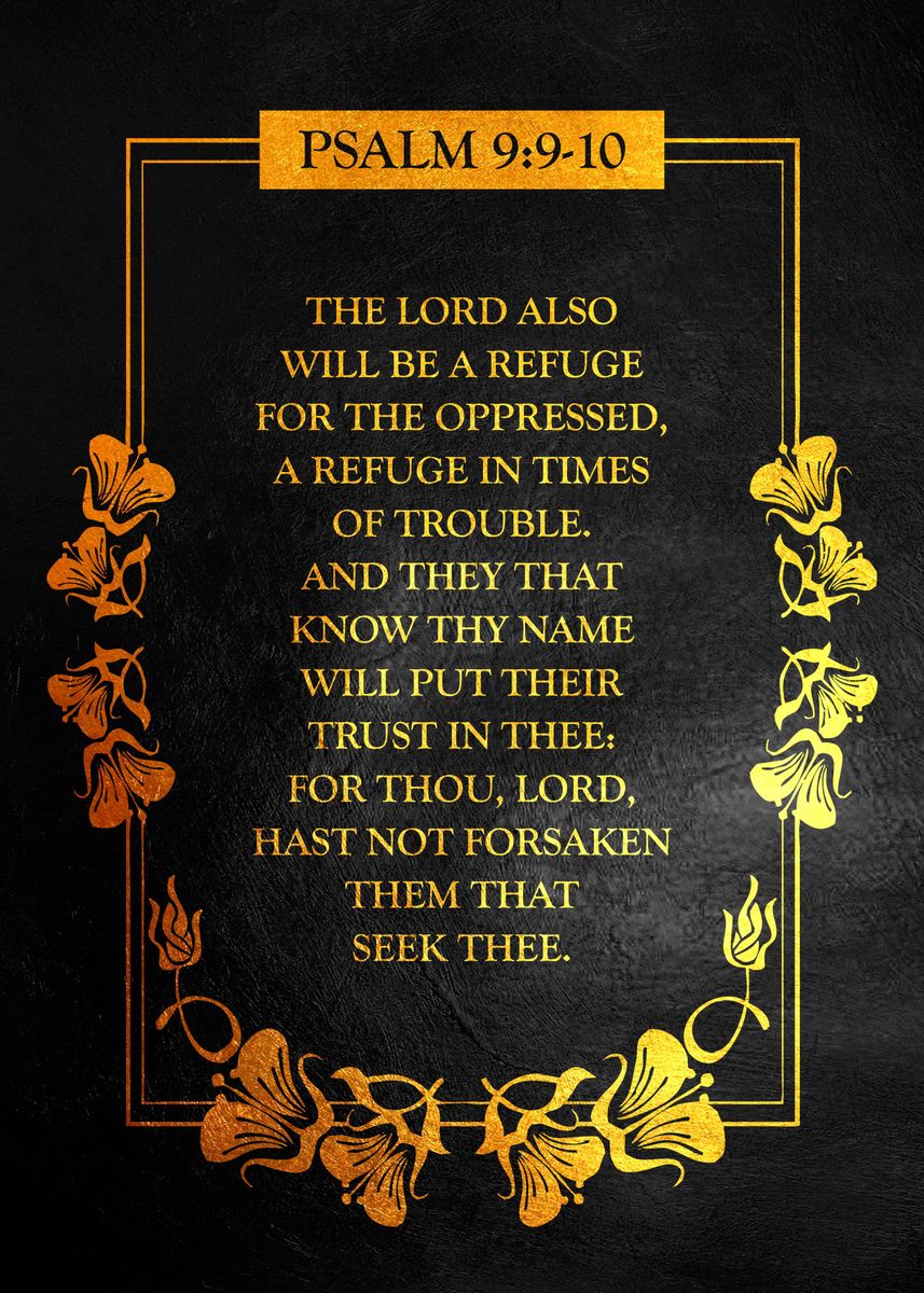  Psalm 9 9 10 Poster Picture Metal Print Paint By ABConcepts Displate