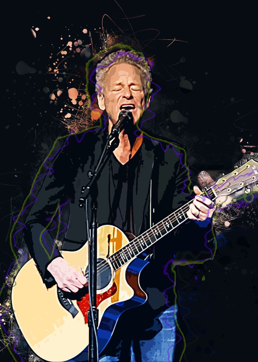 'Lindsey Buckingham' Poster, picture, metal print, paint by BFM STUDIO ...