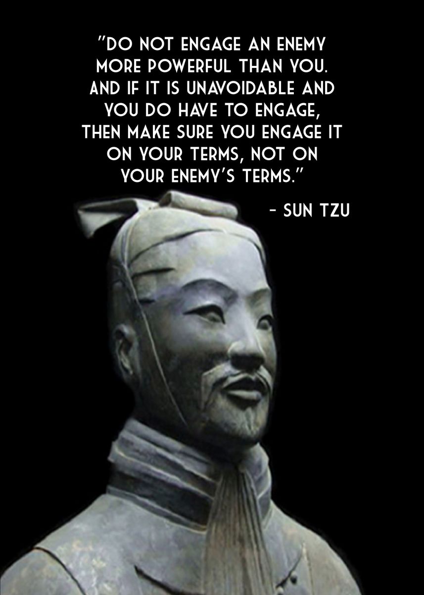 'sun Tzu Powerful Enemy' Poster, Picture, Metal Print, Paint By Atomic 