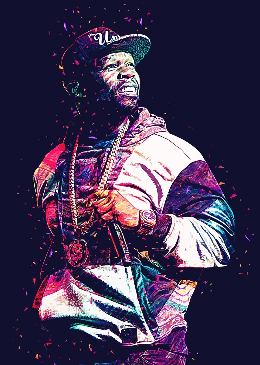 '50CENT' Poster, Picture, Metal Print, Paint By TI KI | Displate