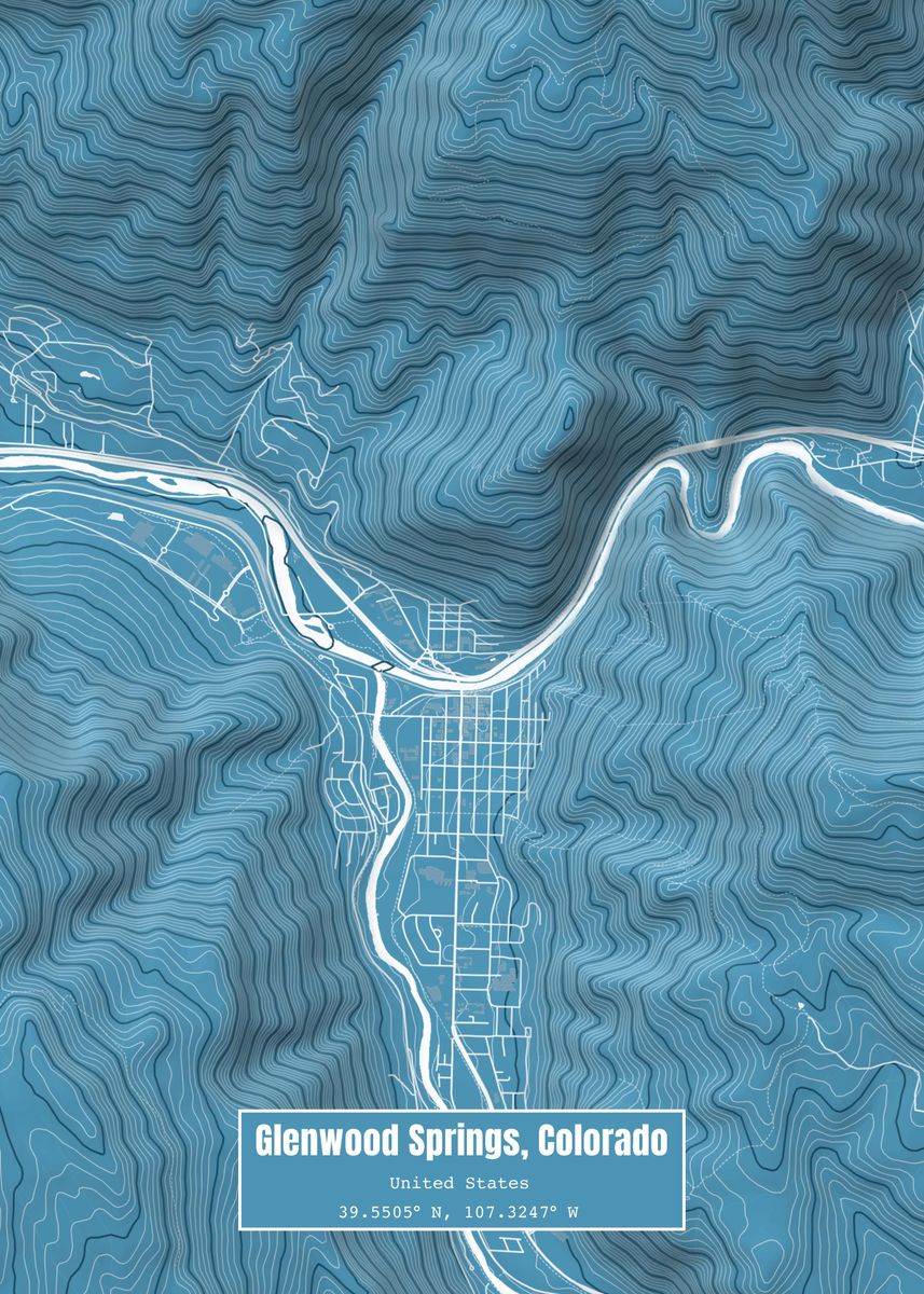 Glenwood Springs Map Blue Poster Picture Metal Print Paint By   B7a6588e81143cb7709c96e4030c9773 5c3044d85d7332d0444f5a7be469bec3 