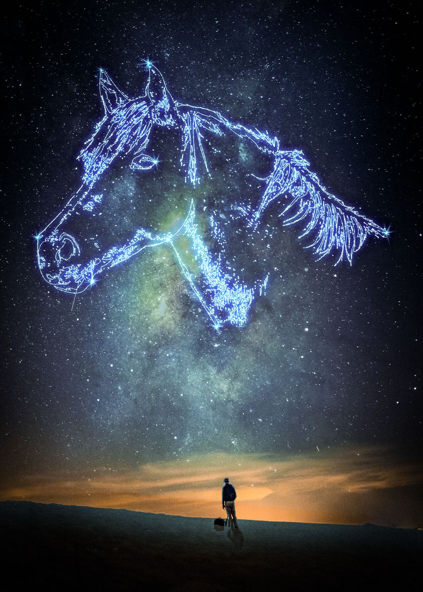‘Horse Constellation’ Poster by Tariq Alaghbash | Displate