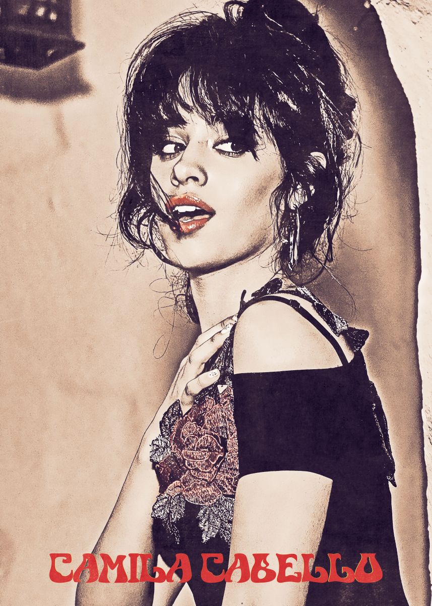 'Camila Cabello' Poster, picture, metal print, paint by Anxhela Sufa ...