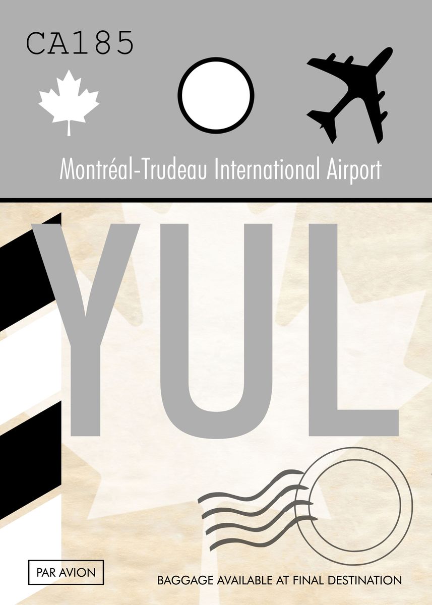 'AIRPORT CODE Montreal' Poster by Atomic Chinook Displate