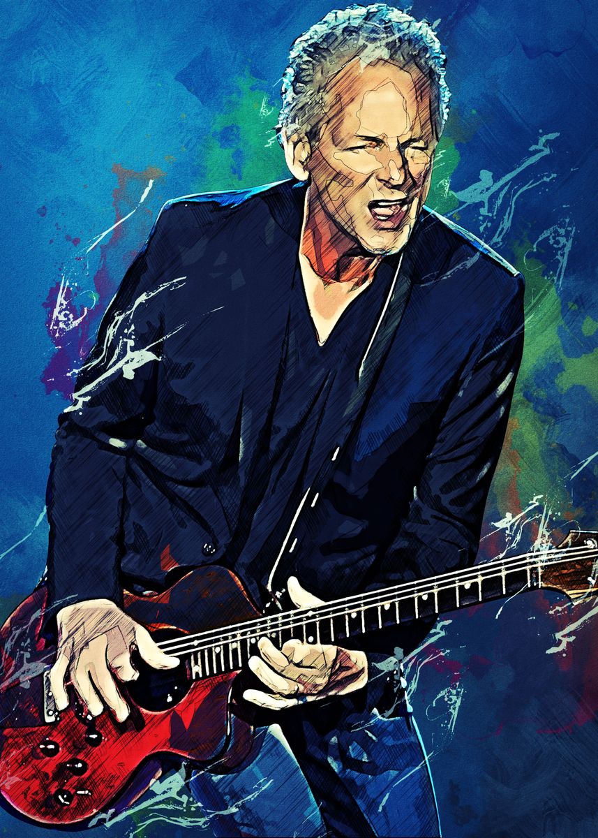 'LINDSEY BUCKINGHAM' Poster, picture, metal print, paint by MoveUp ...