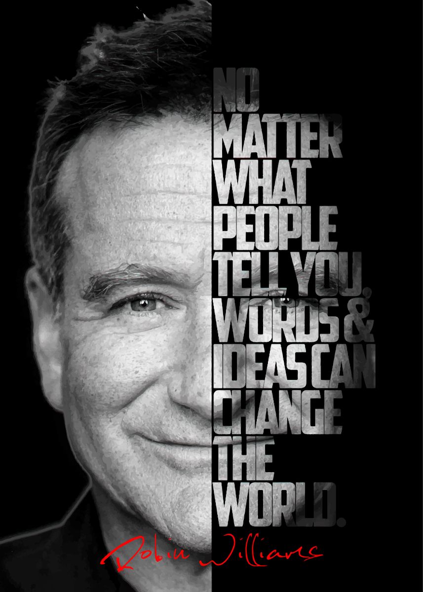 'Robin Williams' Poster, picture, metal print, paint by BnWDesigner ...