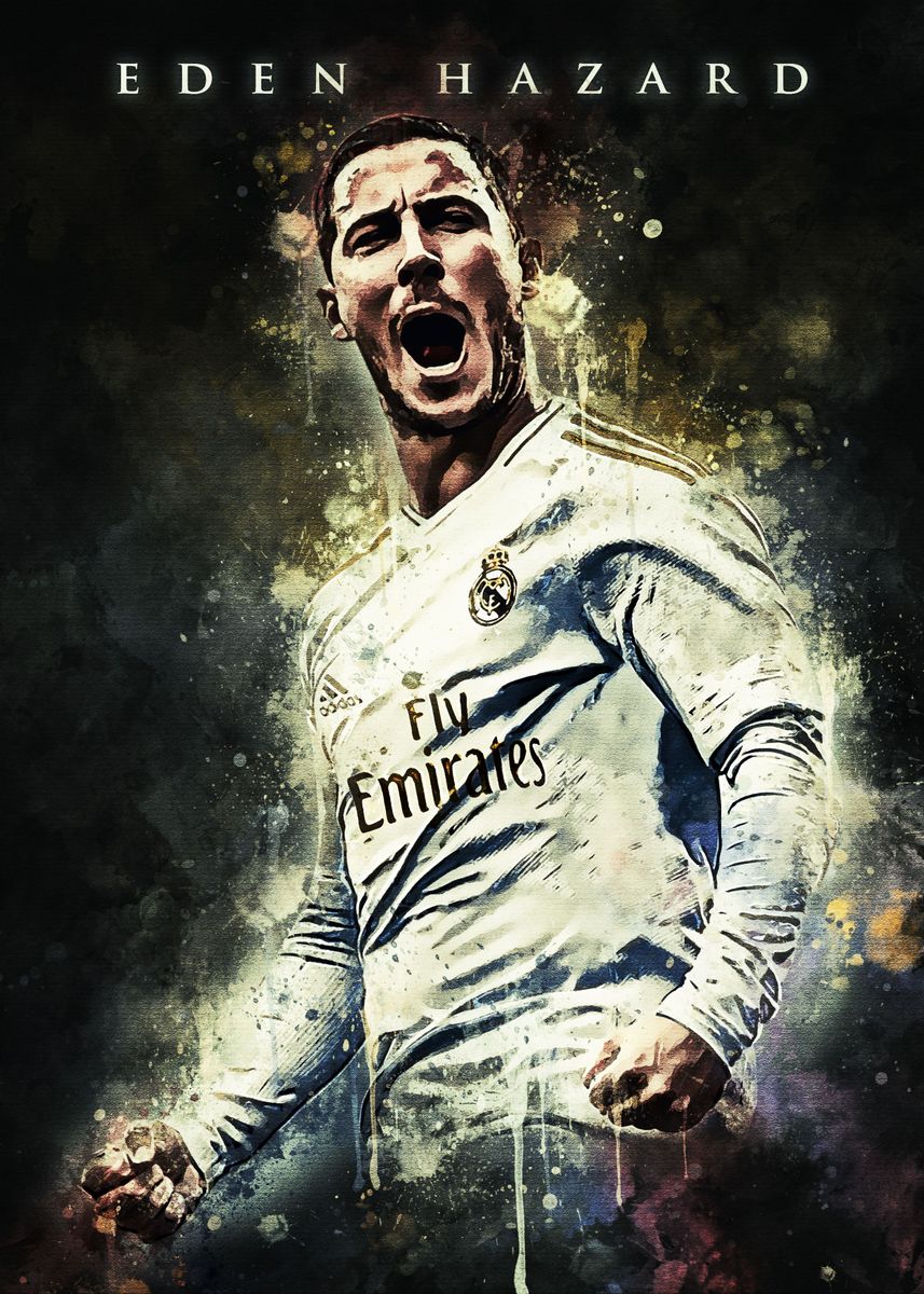 'Eden Hazard' Poster, picture, metal print, paint by The Sulung | Displate