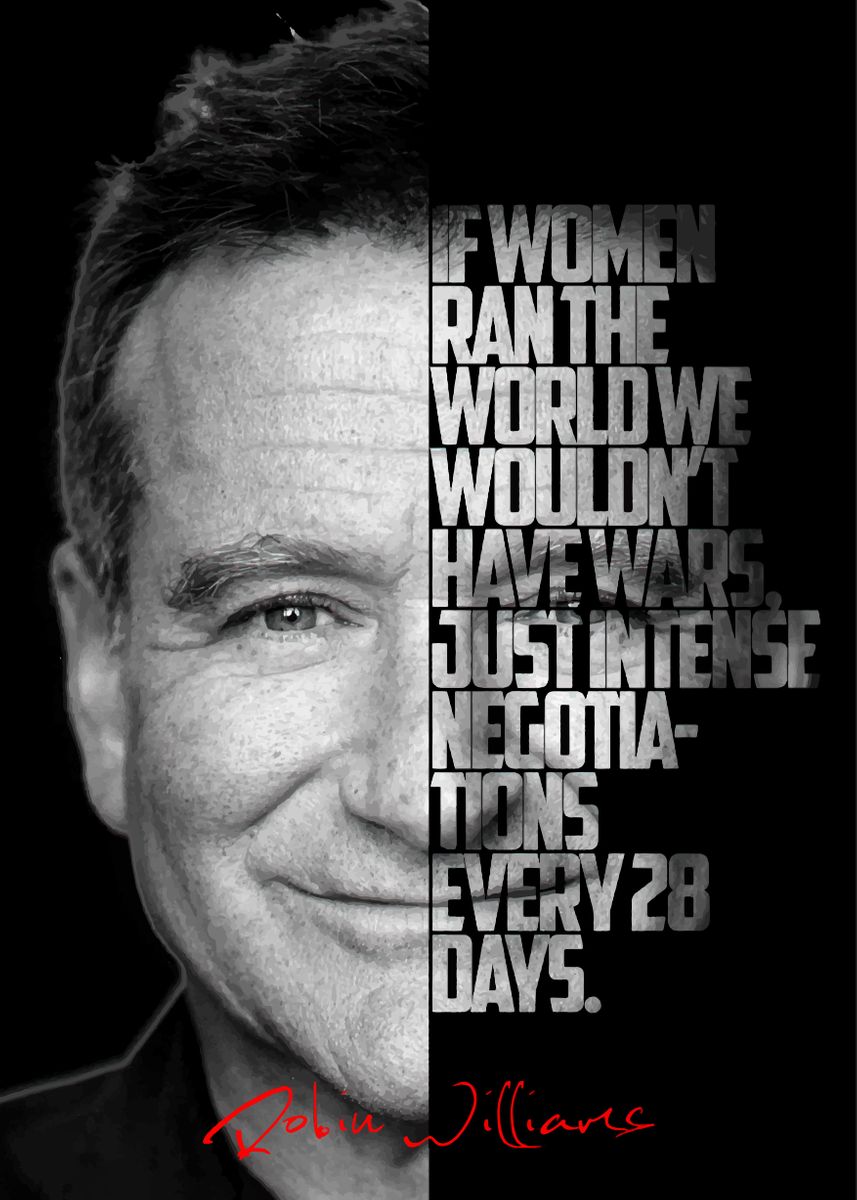 'Robin Williams' Poster, picture, metal print, paint by BnWDesigner ...