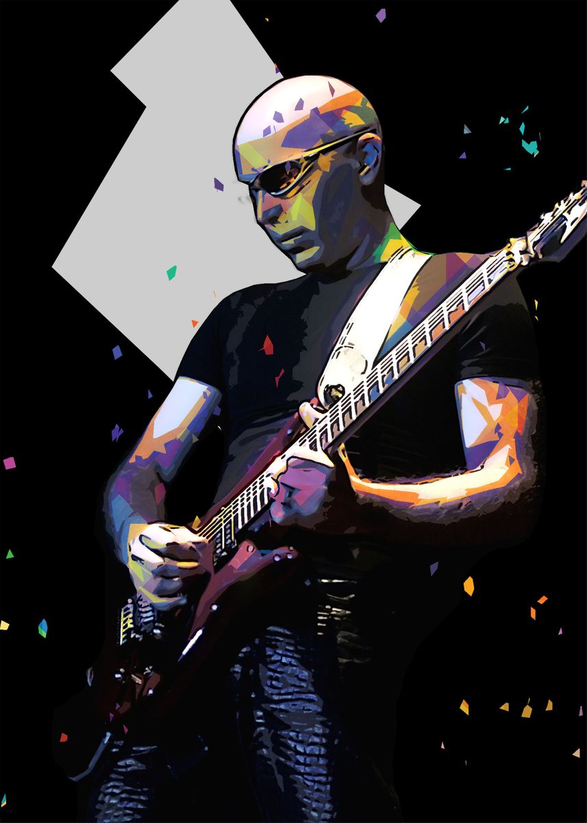 'Joe Satriani' Poster, picture, metal print, paint by HD TEAM | Displate