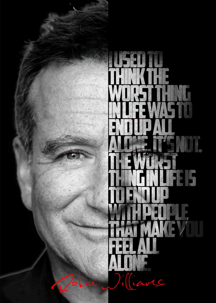 'Robin Williams' Poster, picture, metal print, paint by BnWDesigner ...