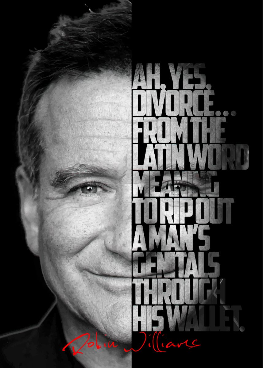 'Robin Williams' Poster, picture, metal print, paint by BnWDesigner ...