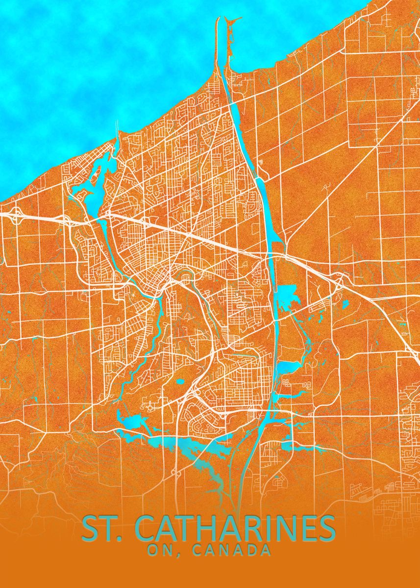 'St Catharines ON Canada' Poster, picture, metal print, paint by City ...