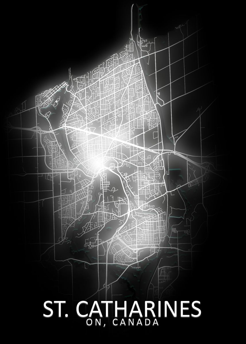 'St Catharines ON Canada' Poster, picture, metal print, paint by City ...