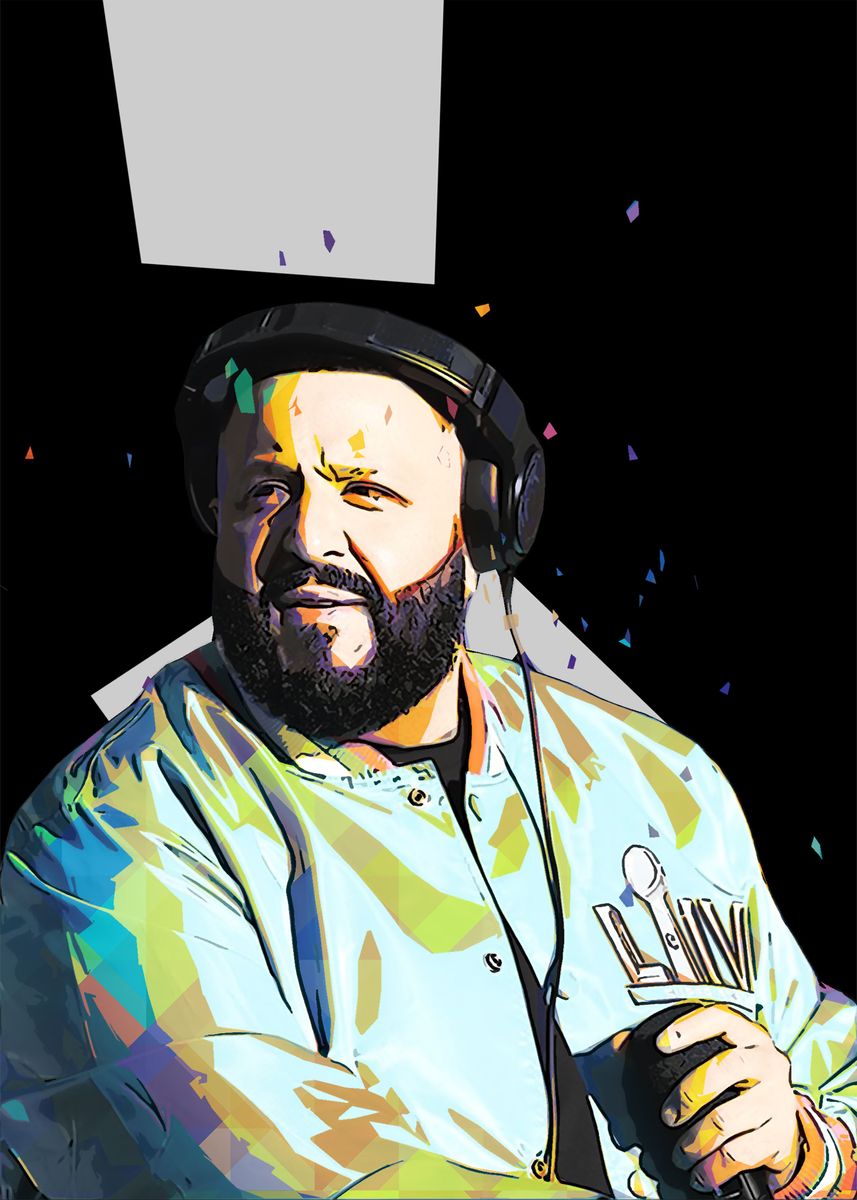 'DJ Khaled' Poster, picture, metal print, paint by OOM TEAM | Displate