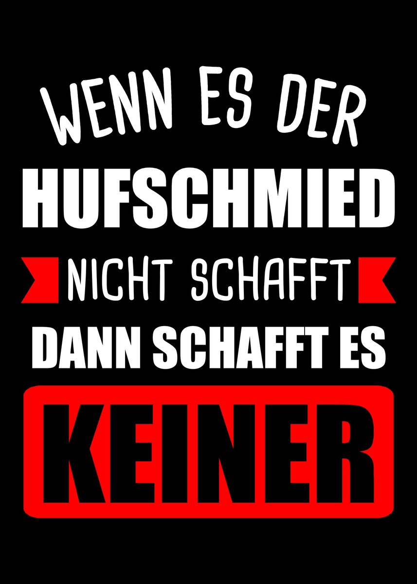'Hufschmied Pferdeschmied S' Poster, picture, metal print, paint by