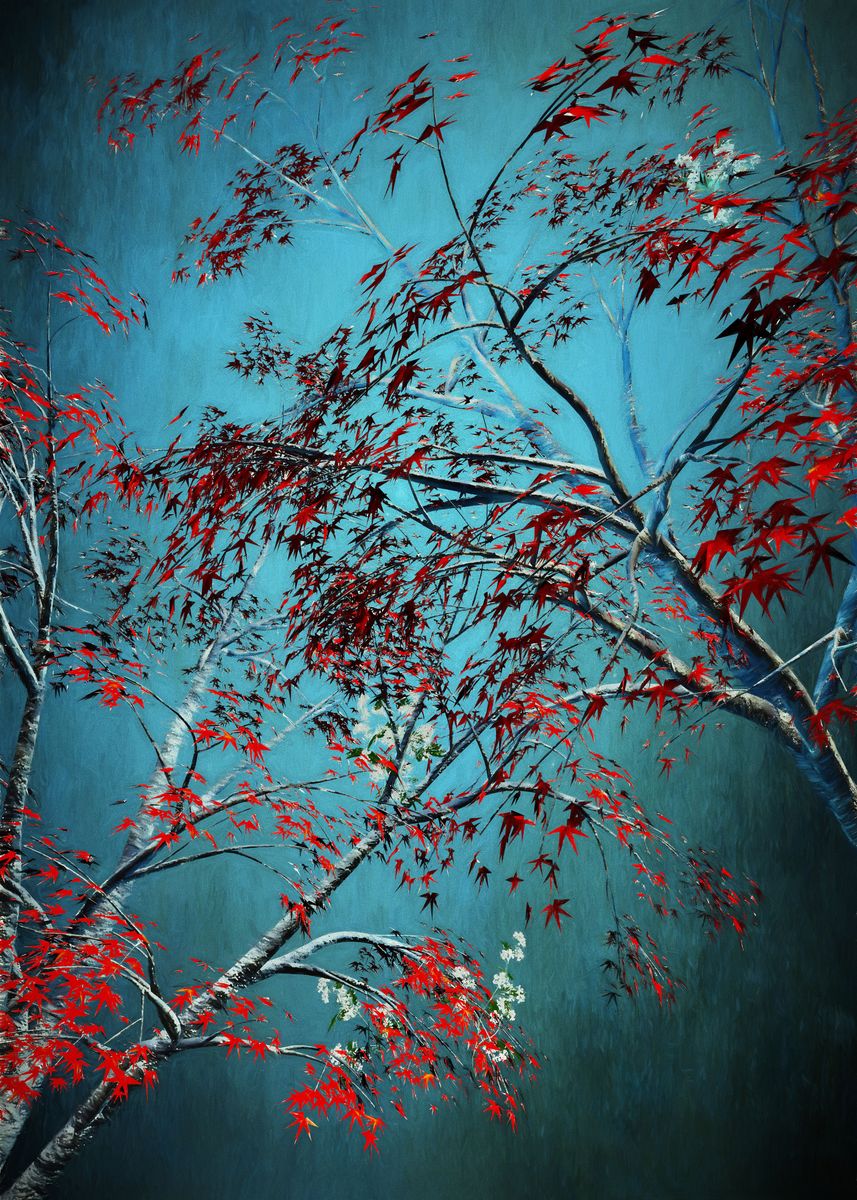 'red Trees' Poster, Picture, Metal Print, Paint By Aestevez 