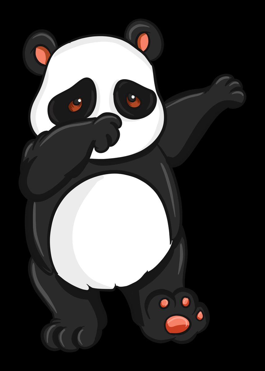 'Panda Dabbing Panda bear D' Poster, picture, metal print, paint by ...