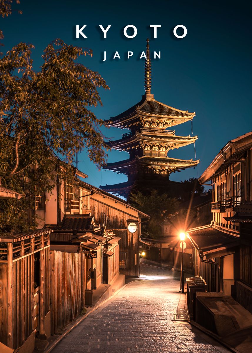 'Yasaka Pagoda Night' Poster by Nicolas Wauters | Displate