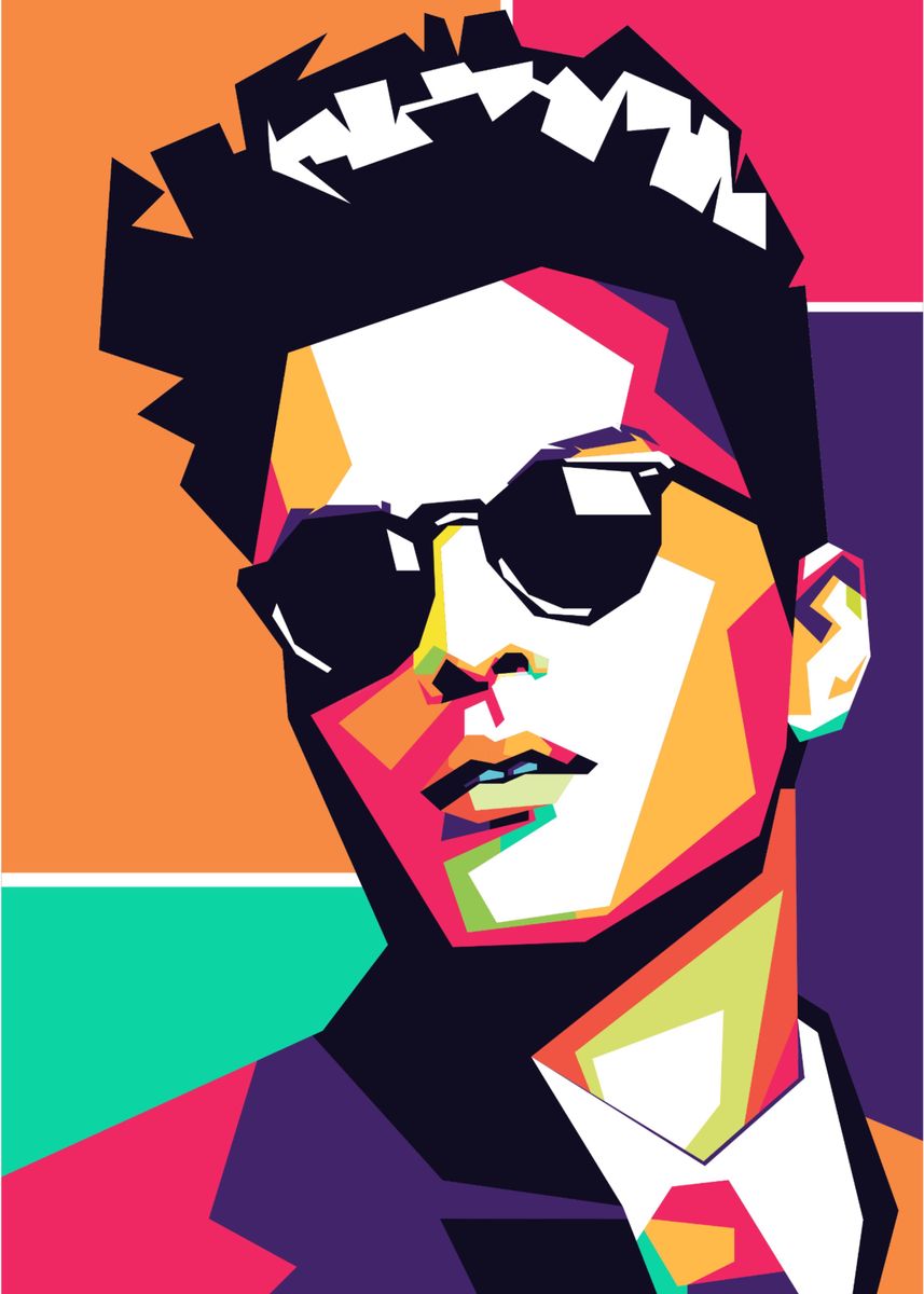 'Bruno Mars ' Poster, picture, metal print, paint by Apic Studio IDN ...